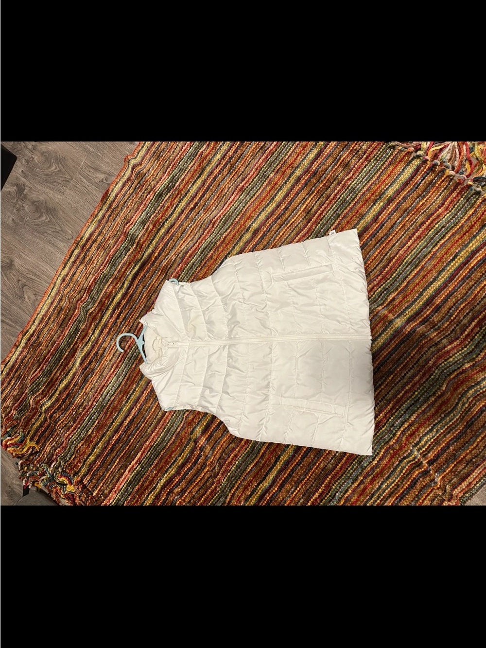 GAP Kids White Quilted Hooded Vest